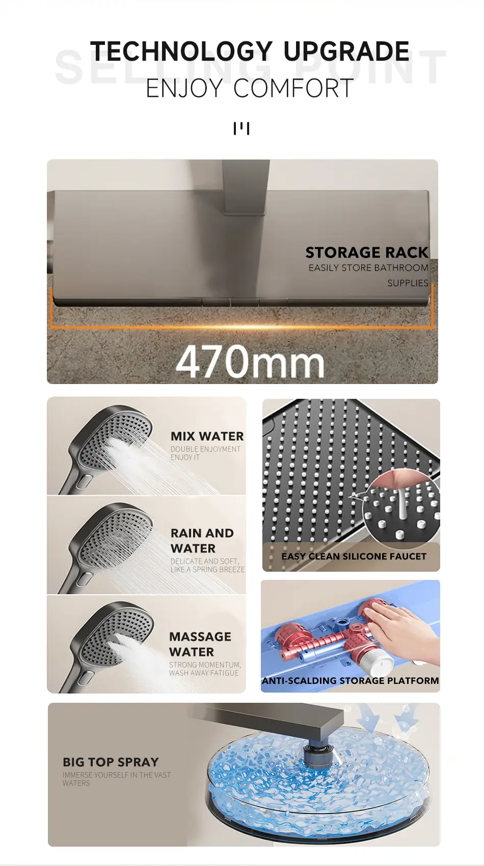 Rivius Aquadoré Rosegold – Minimalist Design Faucet & Shower Stand, Premium Quality