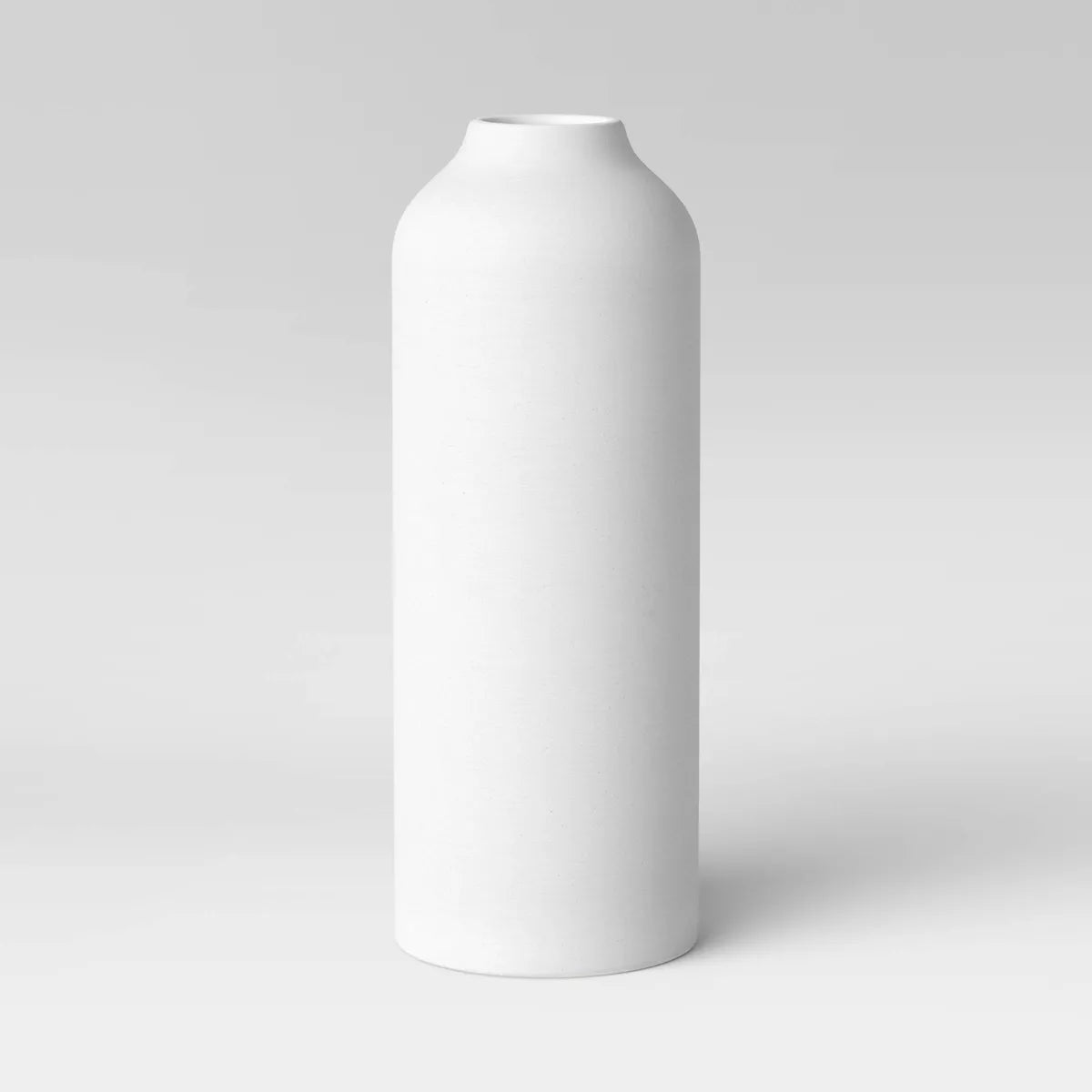 Textured Ceramic Vase White