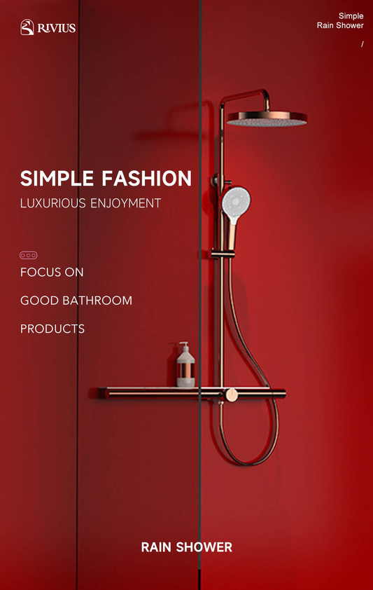 Rivius Aquadoré Rosegold – Minimalist Design Faucet & Shower Stand, Premium Quality