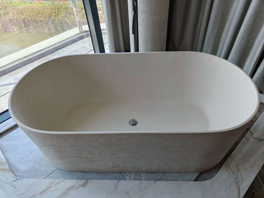 Rivius Saren – Minimalist Nordic-Style Honed Stone Bathtub