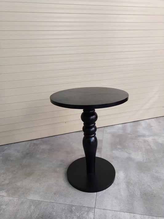 Rivius Ballonoir – Classic Turned-Pedestal Black Wood Table