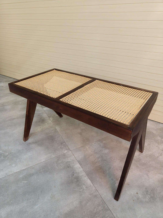 Rivius Chestbenca – Classic Wood & Woven Rattan Bench