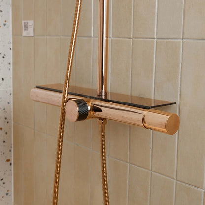 Rivius Aquadoré Rosegold – Minimalist Design Faucet & Shower Stand, Premium Quality