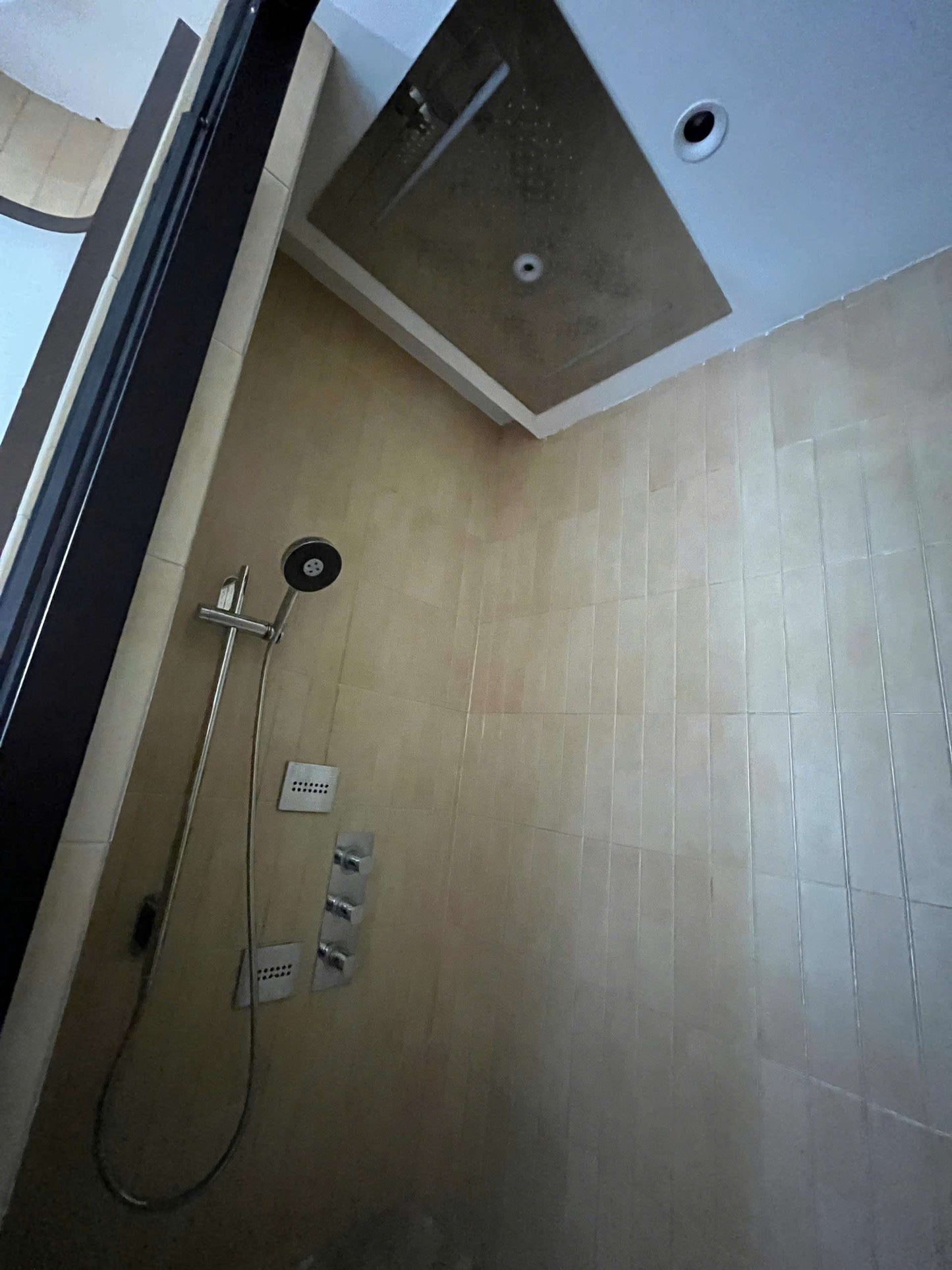 Rivius Aquargent – Silver Shower Set With Built-In Massage Spray And Overhead Rainfall