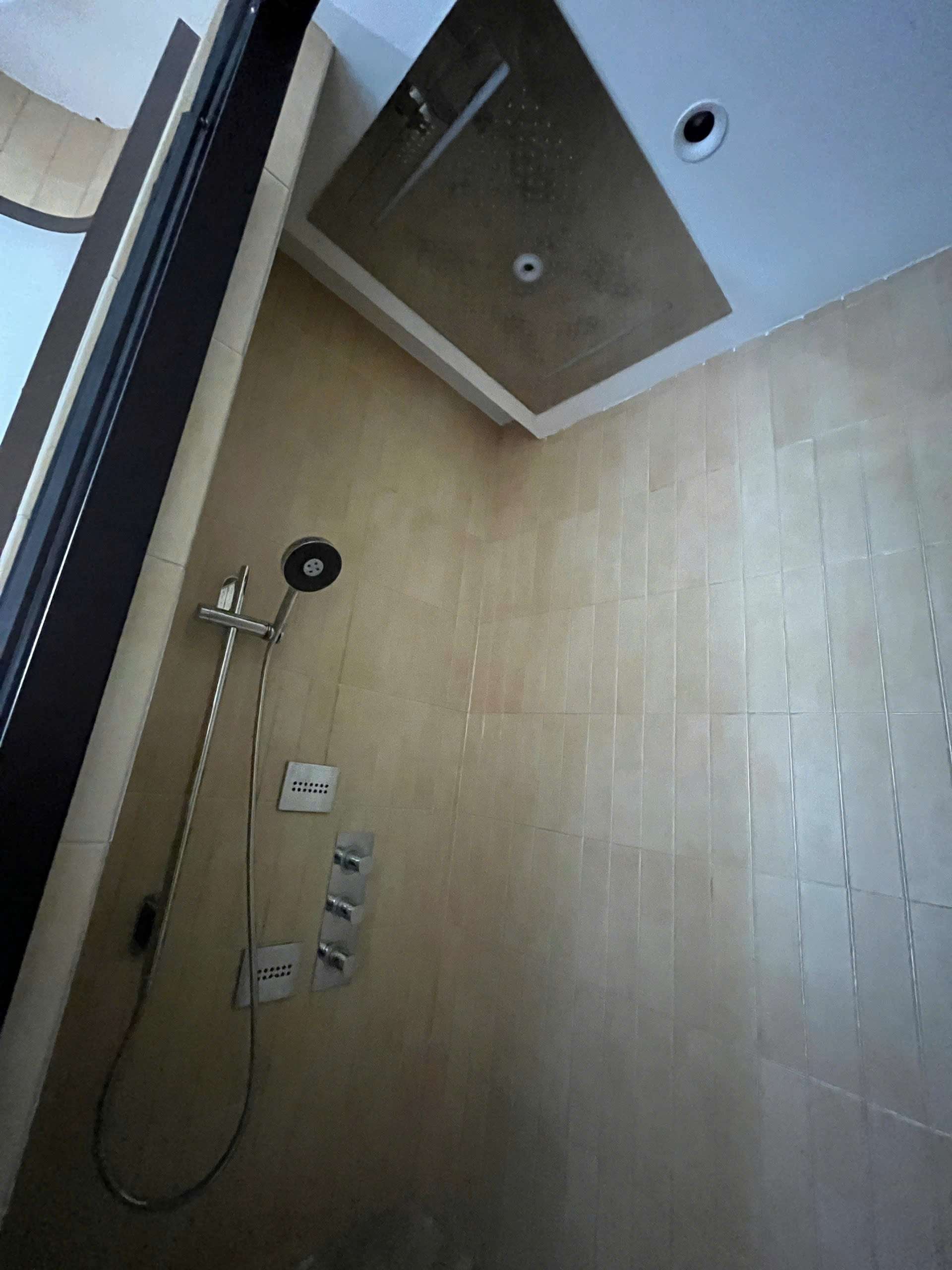 Rivius Aquargent – Silver Shower Set With Built-In Massage Spray And Overhead Rainfall