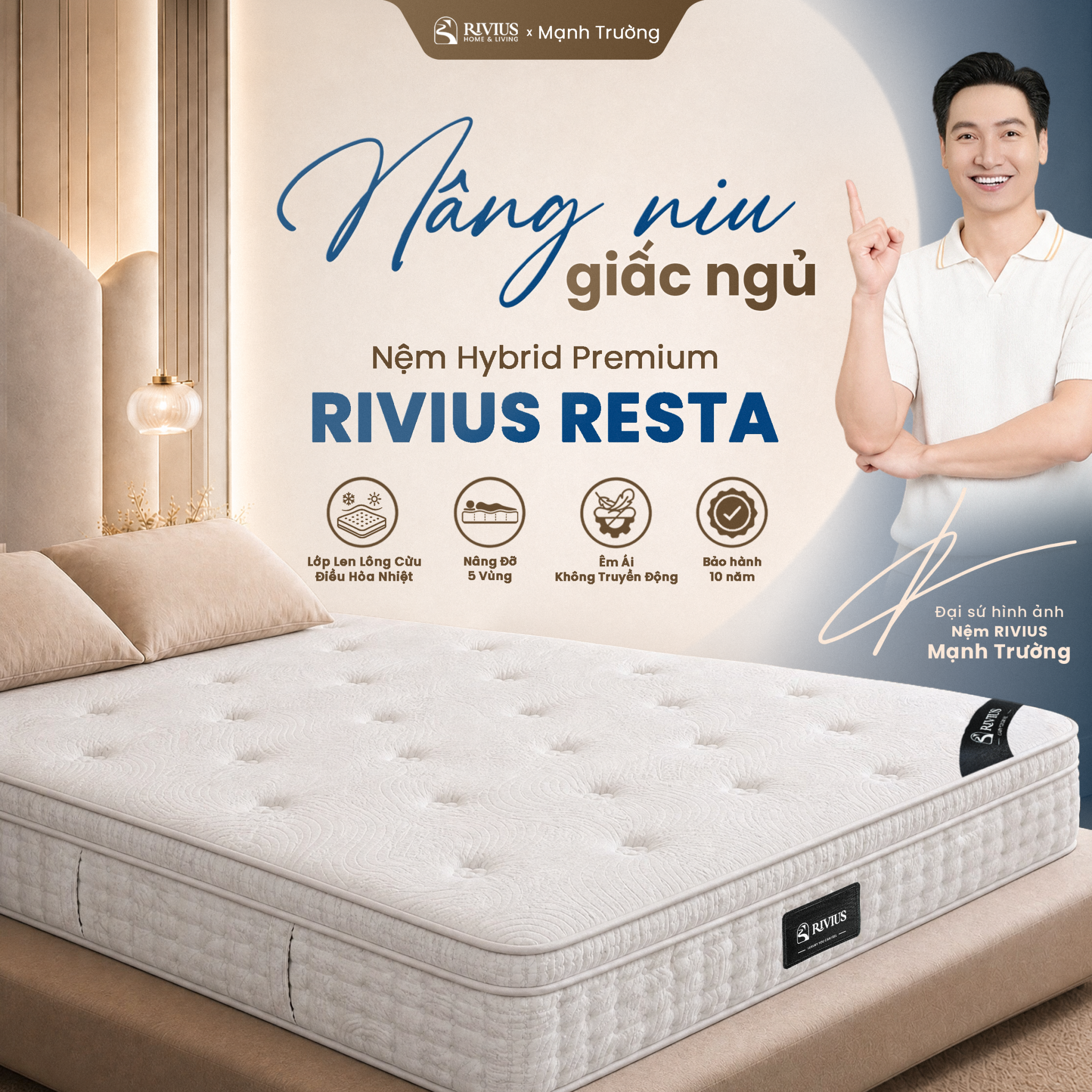 Nệm Rivius Resta Hybrid